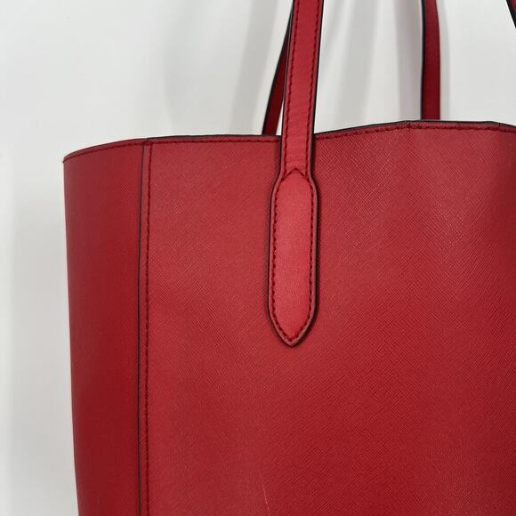 Michael Kors Sinclair Red Large Leather Tote Bag - Picture 5 of 7